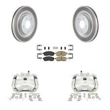 Front Brake Rotors Pads Calipers Kit Coated for Nissan Juke 2011-2017 oeC1
