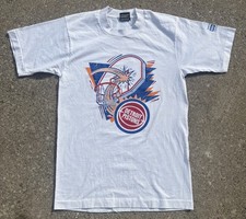 Vintage 80s 1989 NBA Basketball Detroit Pistons Bad Boys Champions Shirt Small
