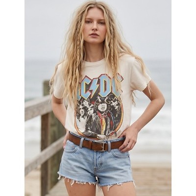 Free People Daydreamer Highway to Hell AC/DC Tour Tee Size Small