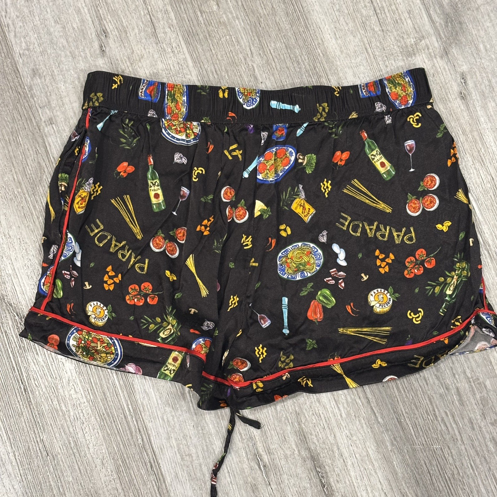 Parade women’s medium Italian dinner pajama shorts set Jammie’s unique sleepwear