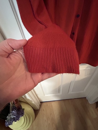 Croft & Barrow Women's Plus 3X Rust/Red Button Cardigan Knit Sweater Long Sleeve - Picture 6 of 18