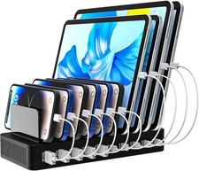 Charging Station for 100W 10-Port Multi USB Charger Short Cables Not Included 