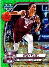 2024-25 Bowman University Chrome #70 Riley Kugel Green Shimmer Refractor