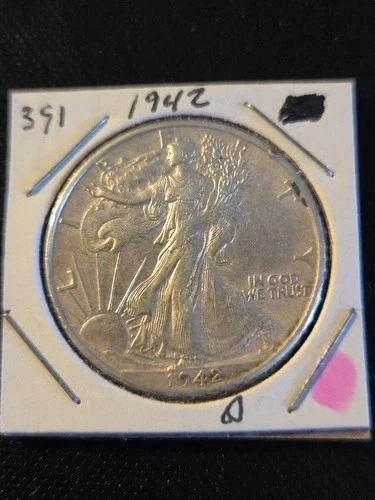 1942-D Walking Liberty Half Dollar In Extremely Fine Condition