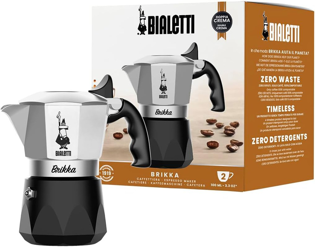 Bialetti New Brikka 2023 2 Tazze | Espresso Cremoso | Offerta Shop