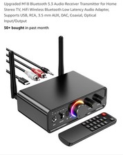 Upgraded Bluetooth5.3 Audio Receiver Transmitter Home Stereo TV HiFi Adapter USB