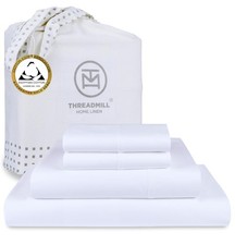 Threadmill Egyptian Cotton Sheets for King Size Bed  100 Certified Egyptian...