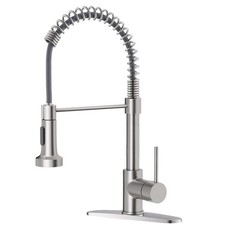 Kitchen Sink Faucet Pull Down Sprayer Stainless steel Single Handle Swivel Mixer