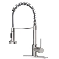 Kitchen Sink Faucet Pull Down Sprayer Stainless steel Single Handle Swivel Mixer