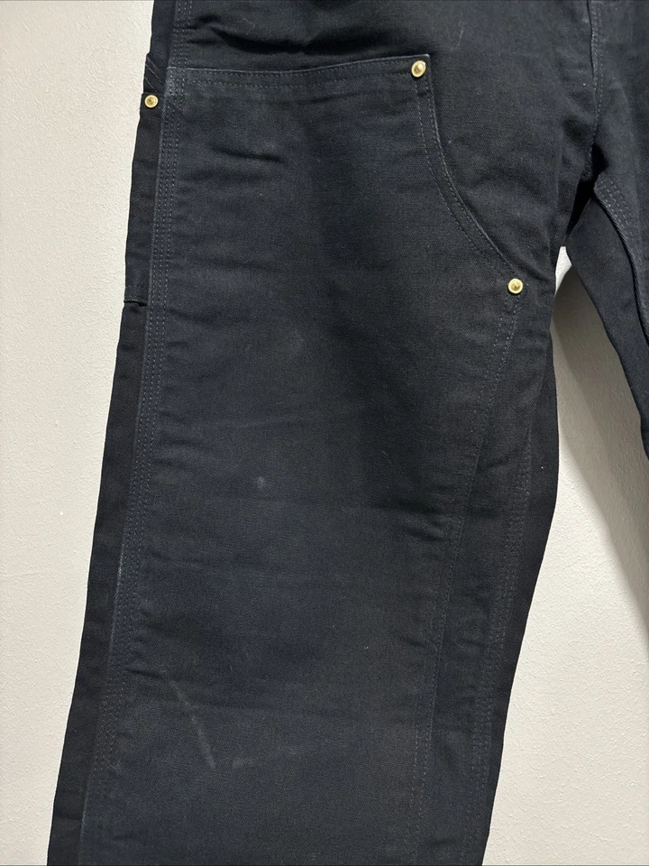 Carhartt Duck Canvas Double Knee Carpenter Pants Mens 34x36 B01-BLK Made in USA - Image 3 of 4