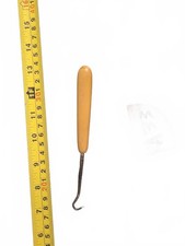 French Ivory Celluloid Handle Shoe Button Hook  Vintage - Victorian-era