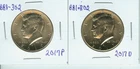 2017 P&D Kennedy Half Dollars Uncirculated BU NIFC