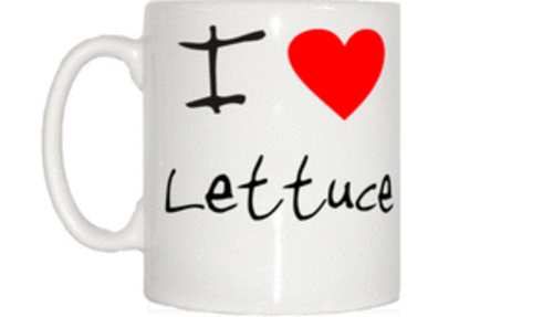 I Love Heart Lettuce Mug