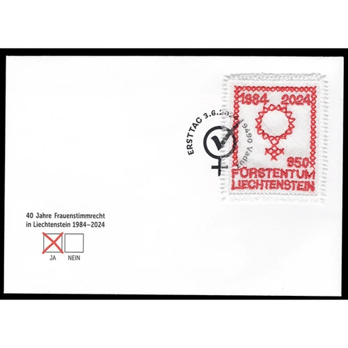 FR7312 - 2024 Liechtenstein Women's Suffrage - Embroidered Unusual Stamps