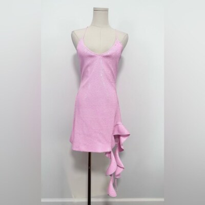 David Koma Sequined Ruffle-Trimmed Minidress | eBay