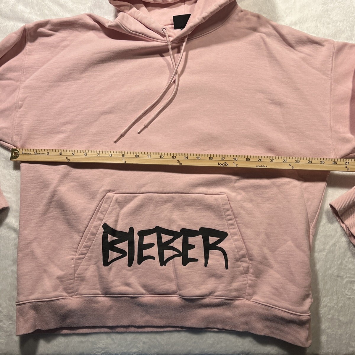 H&M Pullover Justin Bieber Hoodie Sweatshirt XL Pink Changes Duck 