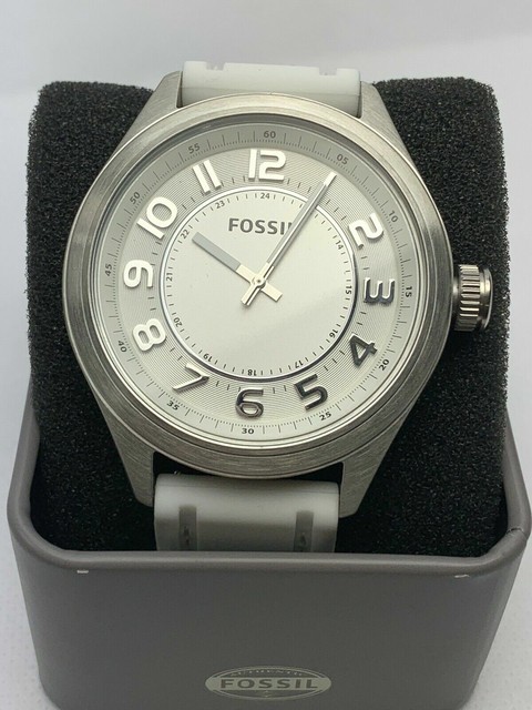 Fossil BQ1046 Mens White Silicone Band 