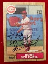 Kurt Stillwell 1987 Topps #623 Cincinnati Reds Signed Autographed Auto 