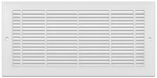 Plastic Rust Proof White Wall Return Air Grilles - Multiple Sizes