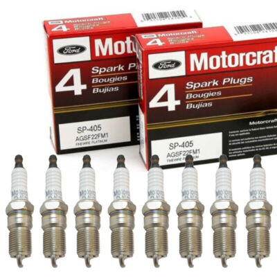 Set of 8: New OEM Ford Motorcraft SP405 Platinum Spark Plugs AGSF22FM1 Free Ship