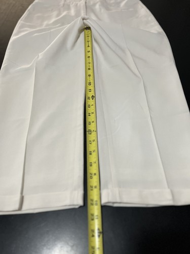 Dressbarn Dress Pants Sz 10 Ivory Lined Trousers Slacks Work Career Cropped - Picture 9 of 11