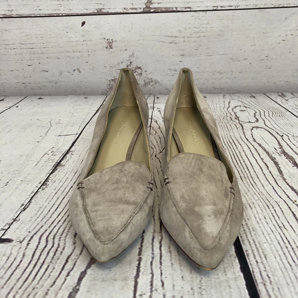 Enzo Angiolini Shoes Women 7M Debbie Pointed Toe Loafer Heel Beige Pink Slip on - Image 3 of 4