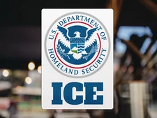 ICE IMMIGRATION CUSTOMS ENFORCEMENT DEPARTMENT OF HOMELAND SECURITY STICKERS USA
