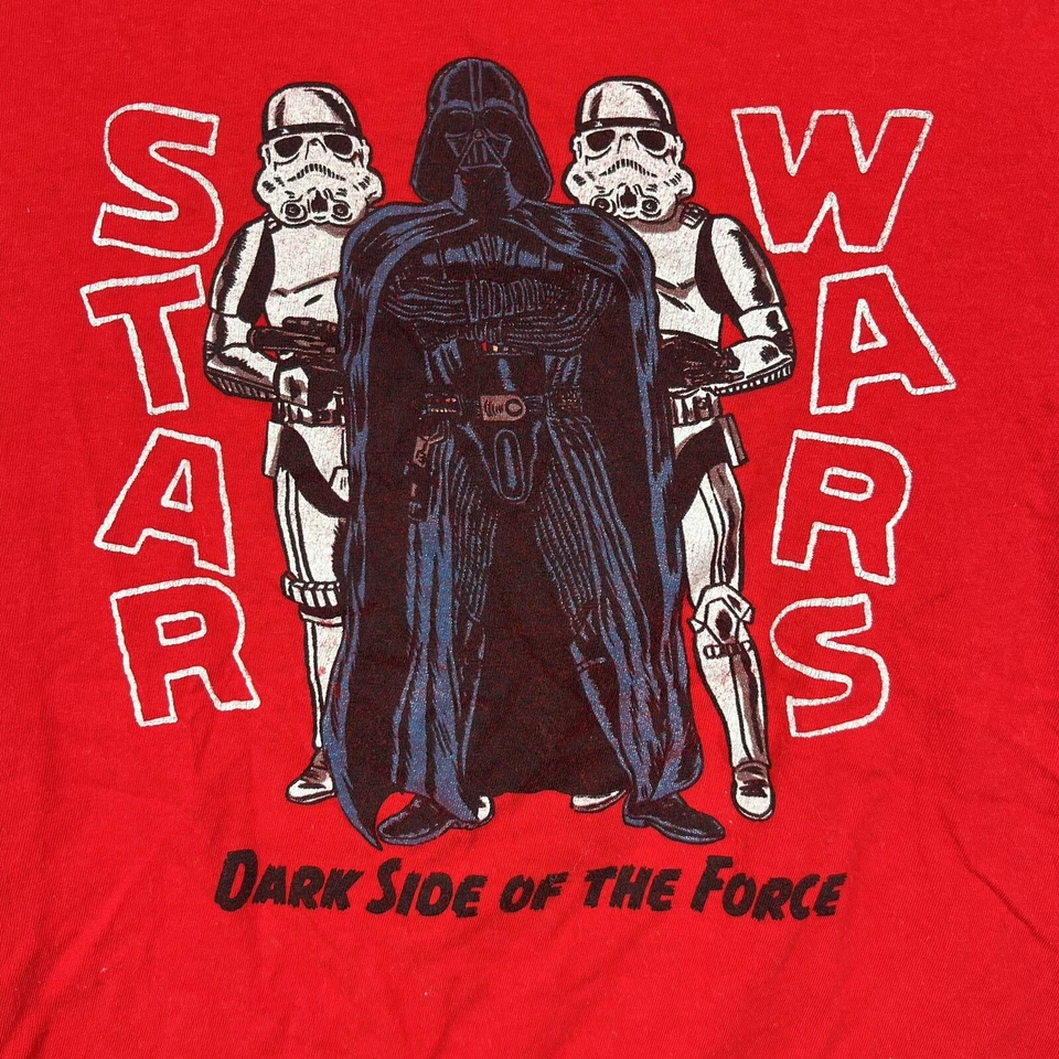 Camiseta Star Wars Darth Vader Stormtrooper Niños YS Juventud Pequeña Algodón Rojo. L Foto 3 de 4