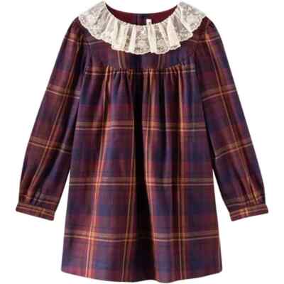 Robe Fille Bonpoint Jamelia En Laine Et Coton Crème - Manches Longues Taille 12 - Neuf Avec Étiquettes
