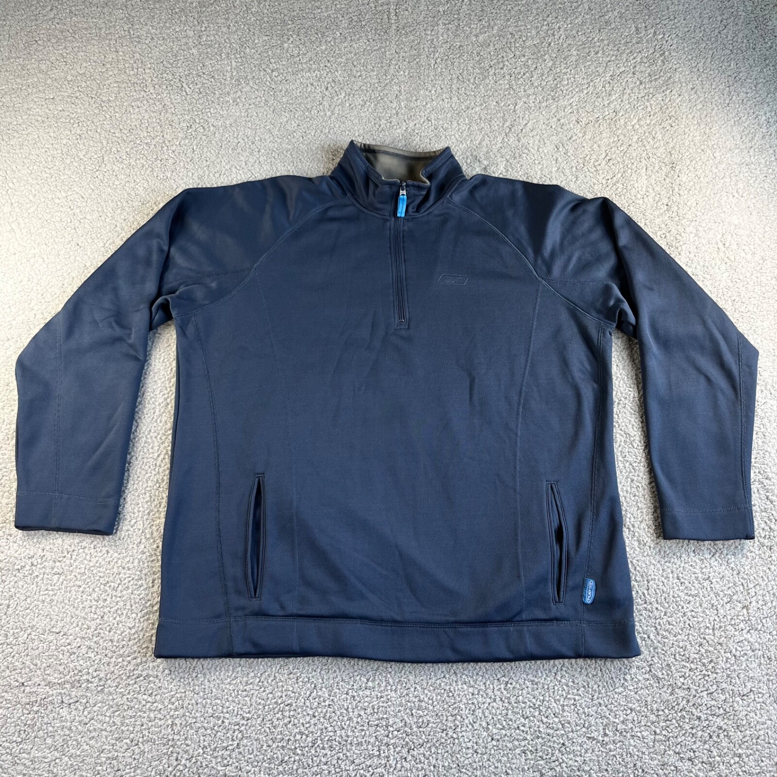 NEW Reebok Jacket Mens 2XL Blue Performance Fleece Pullover 1/4 Zip Play Warm