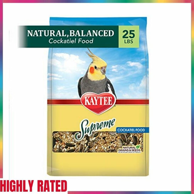 COCKATIEL FOOD Natural Seeds Grains No Artificial Colors Flavors 25 Lbs