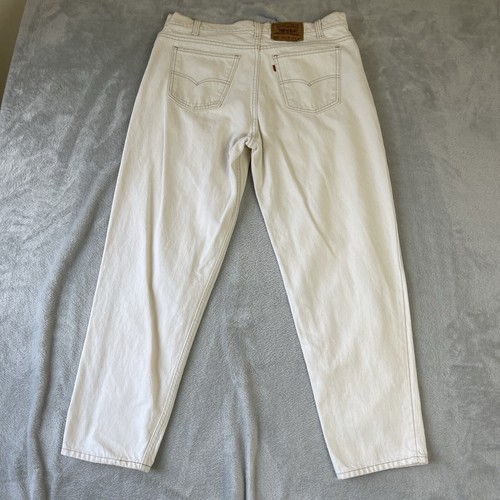 Jeans uomo Levis 550 vintage made in USA denim affusolato bianco maculato taglia W36 L30 - Foto 11 di 15