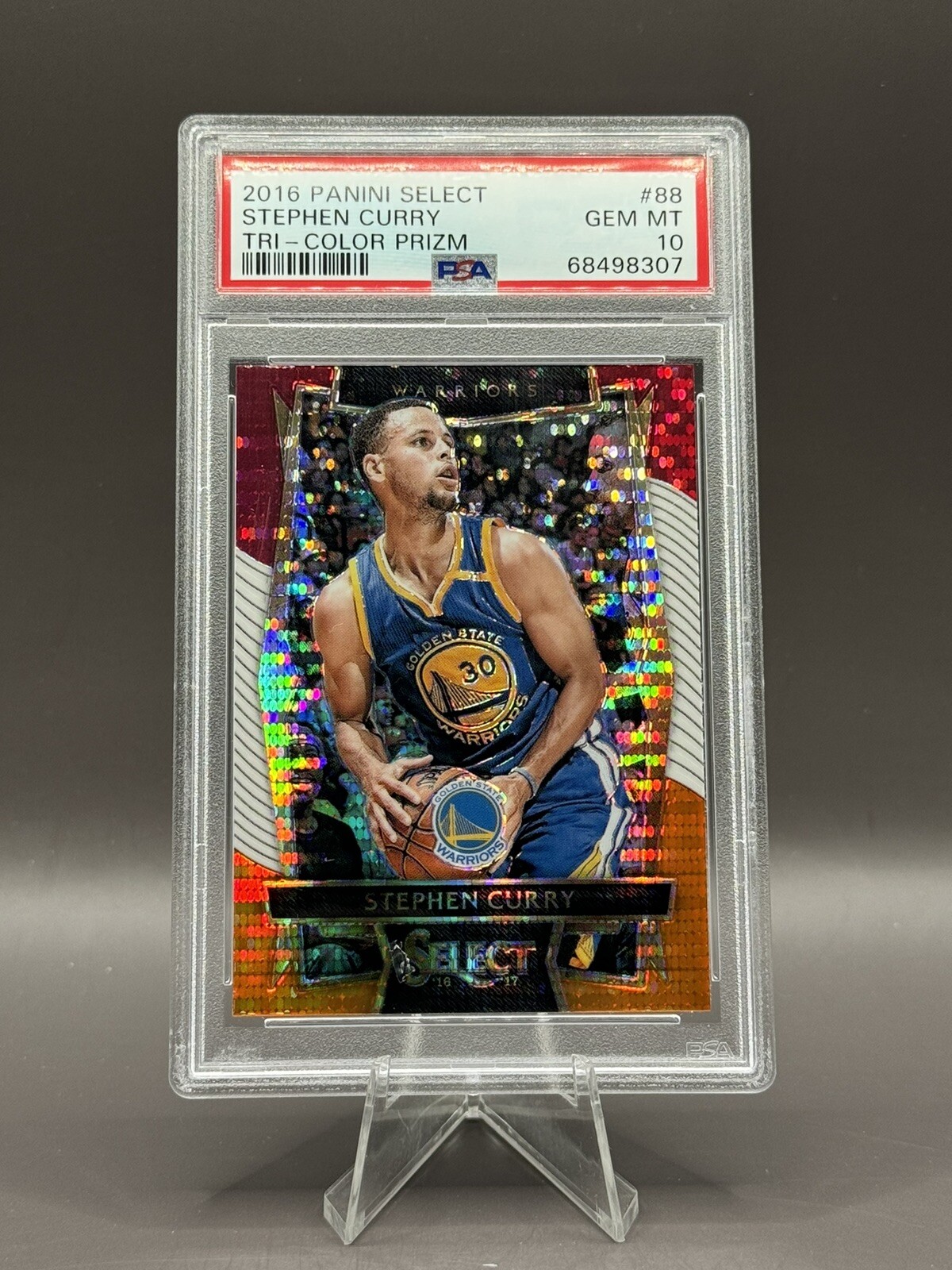 Stephen Curry 2016 Select #88 Concourse Tri-Color Price Guide 