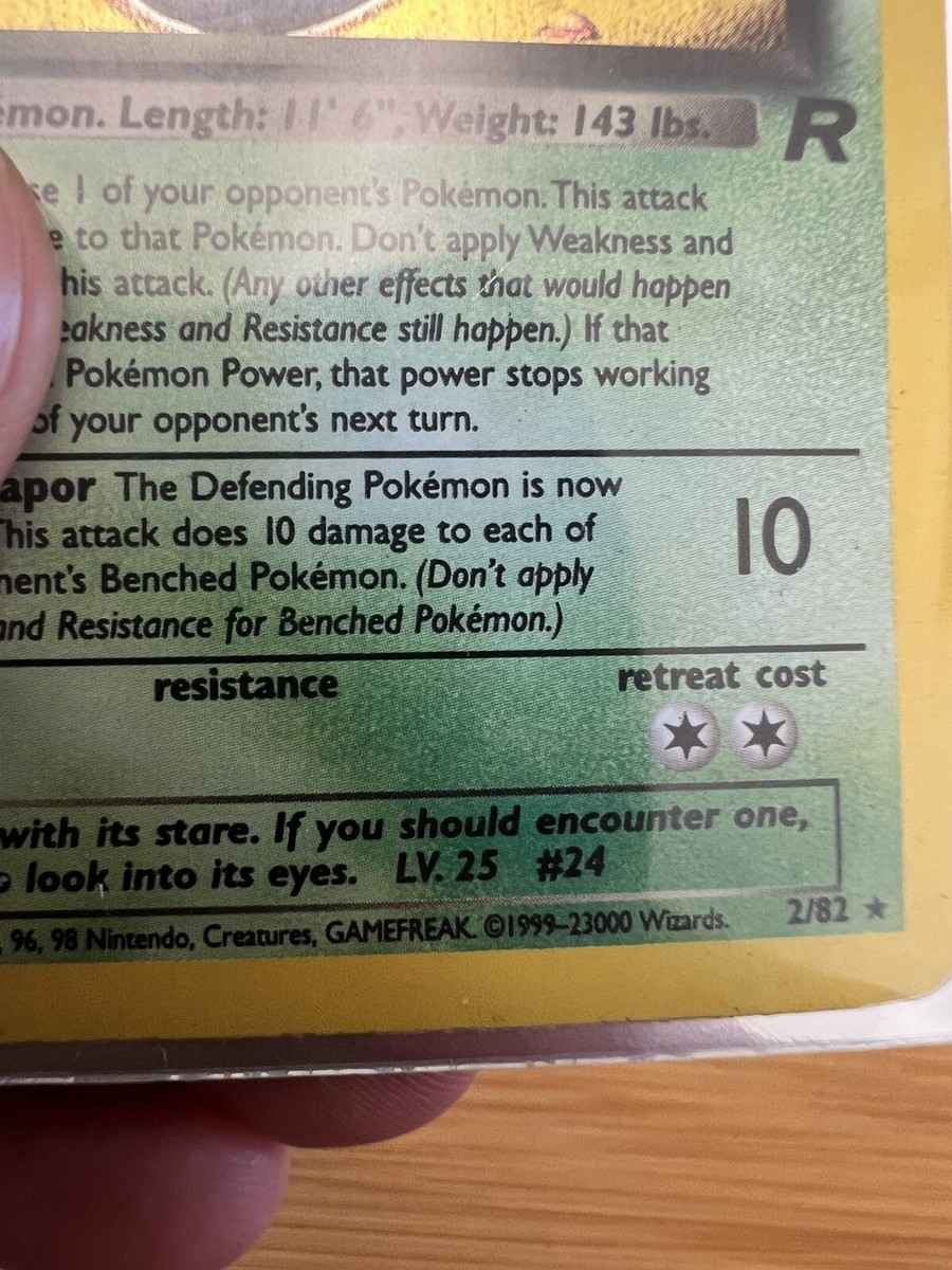 1995 dark arbok pokemon card value Dark Arbok 2/82 Team Rocket Holo Rare Pokemon Card 1995-2300 (Date Error  Card)