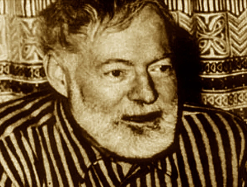 Эрнест Хемингуэй портрет искусства аутсайдер самоучка Питер Вуд подпись - Изображение 4 из 4