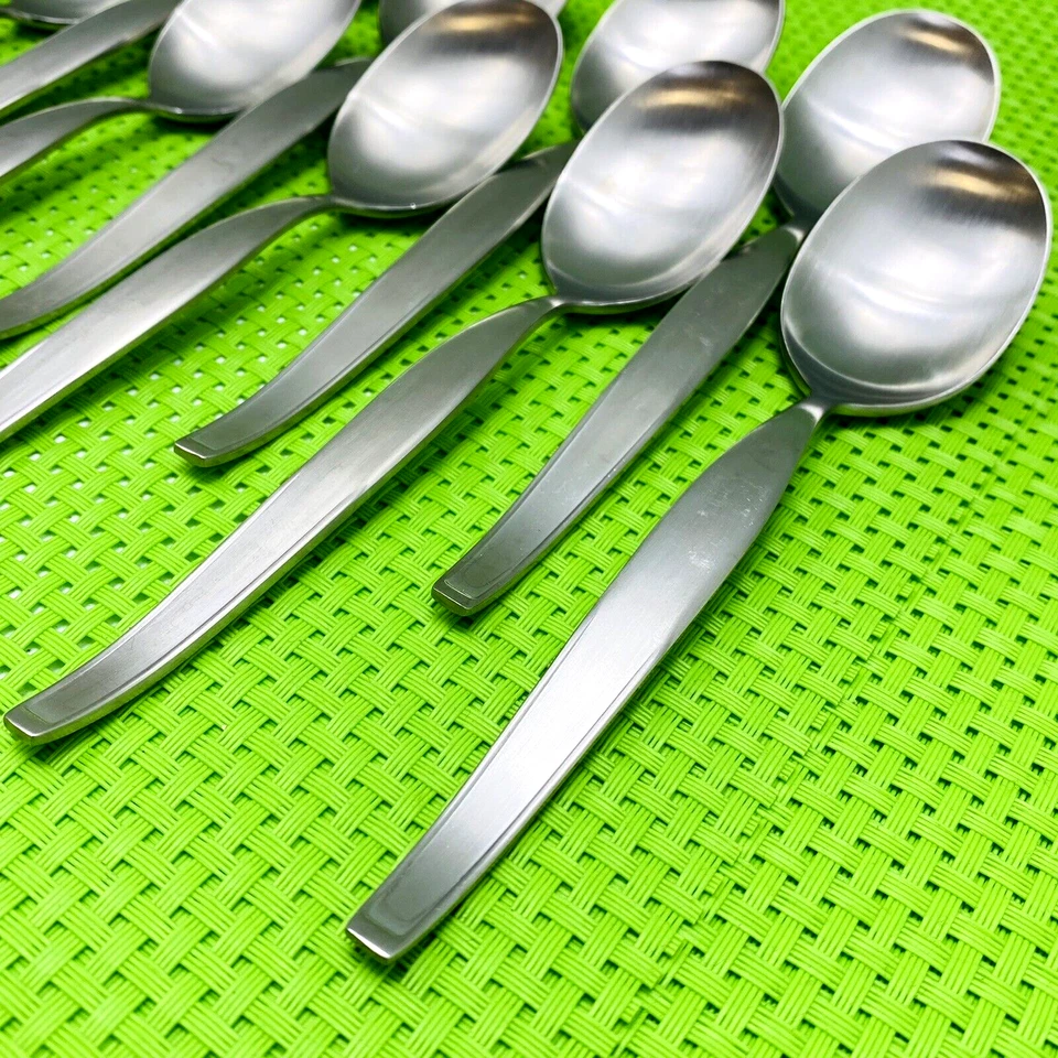 Noritake 18-8 Acero Inoxidable Japón - FANTASÍA 13 Cucharaditas 5 7/8" Longitud. Satén Foto 4 de 4