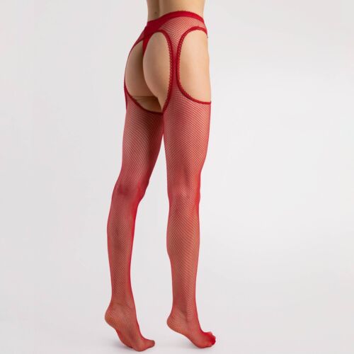 Fiore 'Passion' super soft decorative fishnet suspender meshy tights pantyhose - Picture 31 of 35