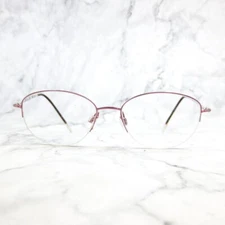 Gloria Vanderbilt Theta 17 118 Eyeglasses Red Half Rim Frames 53-16-140
