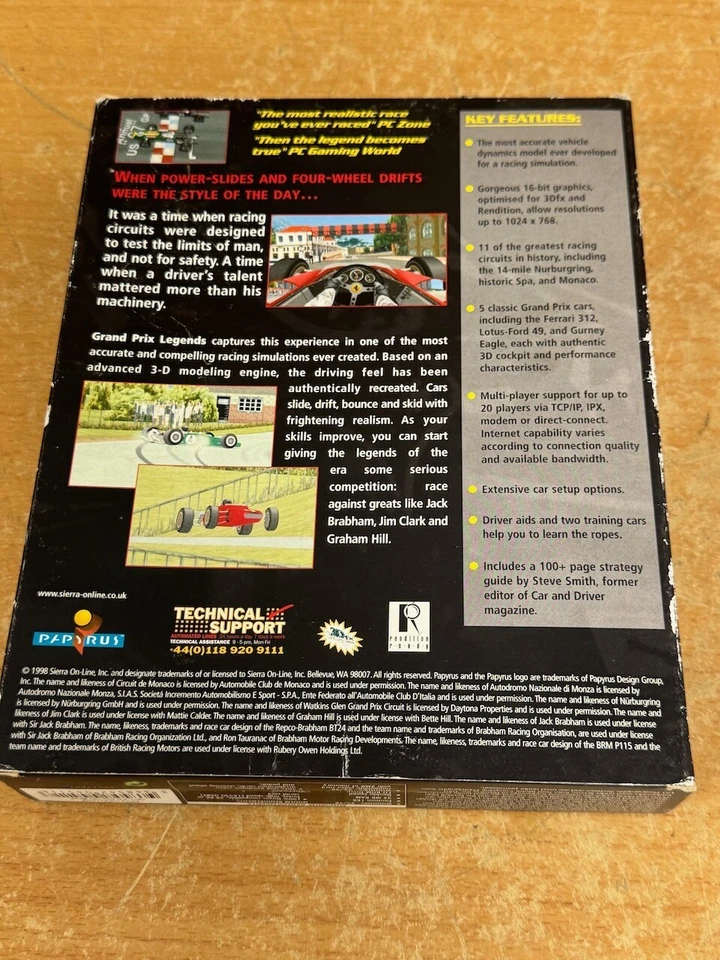 Grand Prix Legend Nintendo DS Sierra PC CD-ROM Game Manual No Disc - Image 2 of 4