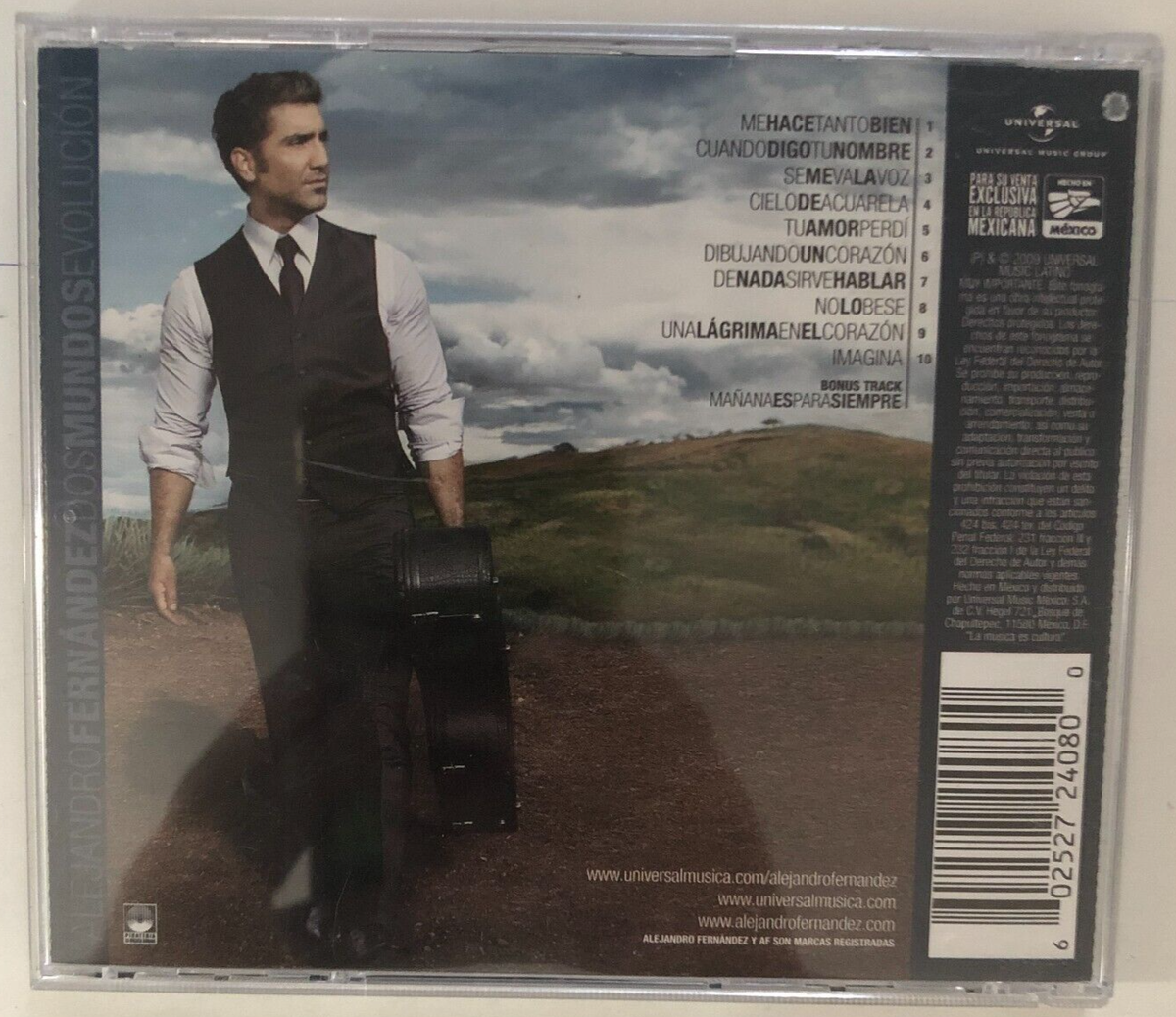 Alejandro Fernandez, Dos Mundos Evolucion, 2009 Mexican CD Album