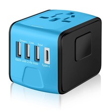 Travel Adapter Worldwide, Universal International Power Plug Adapter W/2.4A 3...