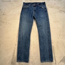 Levis 501 Jeans Mens 36x36 Blue Denim Straight Tall Cotton Button Fly No Stretch
