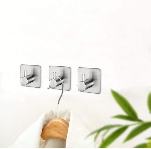 Adhesive Hooks Heavy Duty Wall Hooks Waterproof Stainless Steel Hooks for Hangin - Picture 5 of 12