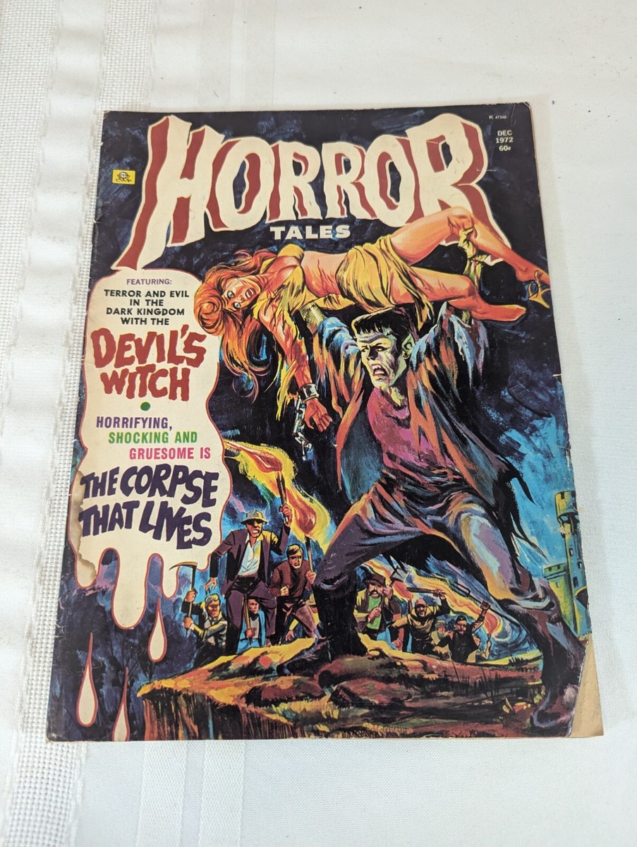 HORROR TALES volume 4 #7 (1972) Eerie B&W horror comics magazine