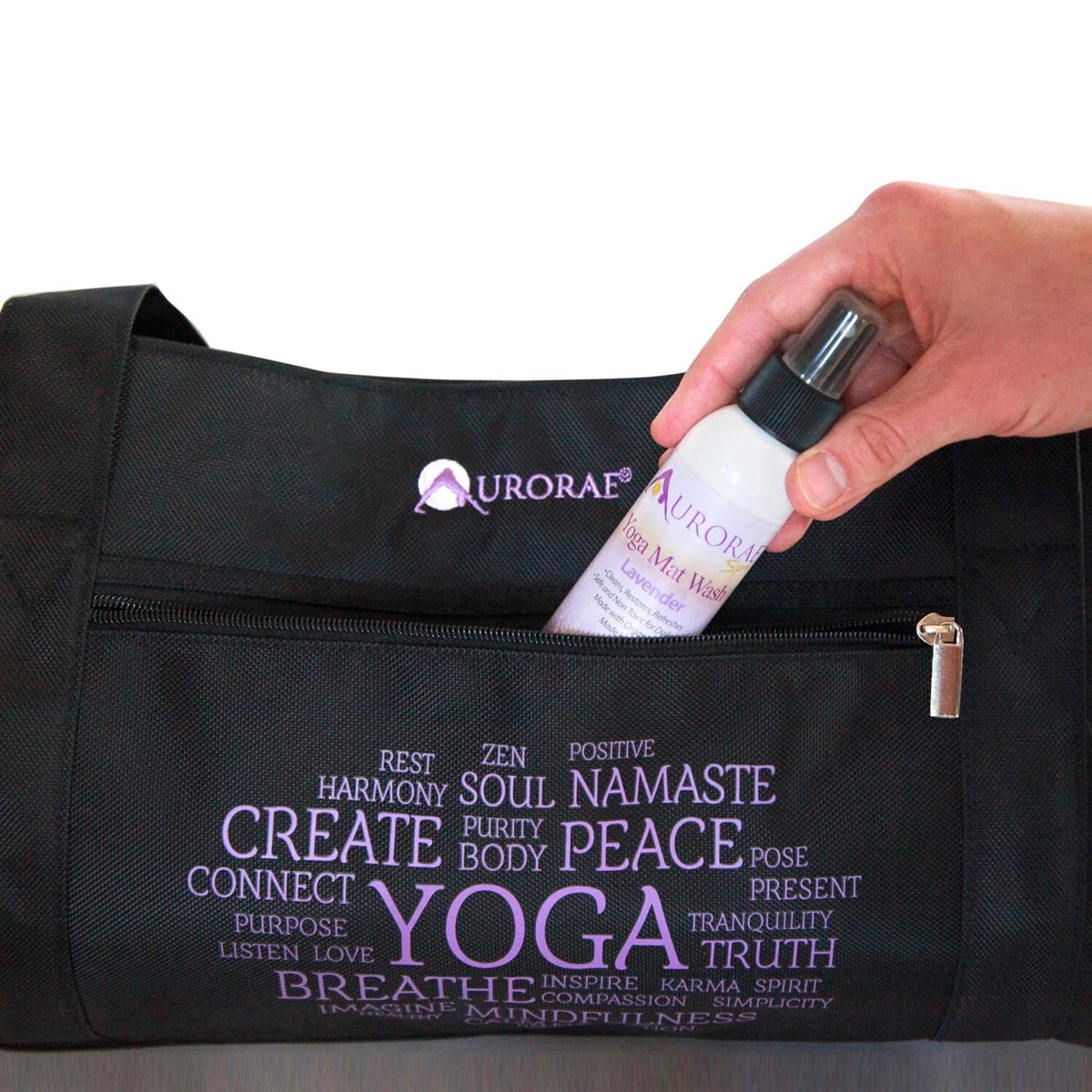 AURORAE Yoga Mat Tote Bag, Extra Wide to Fit Most Yoga Mats and Accessories