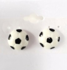MINI SOCCER BALL Sport Stud Post Earrings Jewelry - Handmade USA