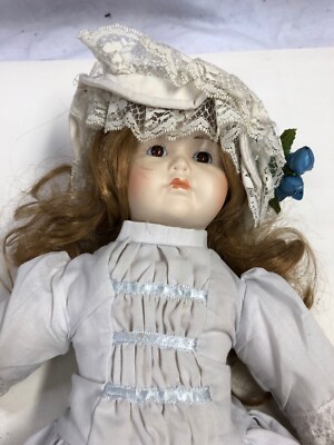 Vintage 17” Porcelain Doll with wind up music box HW | eBay