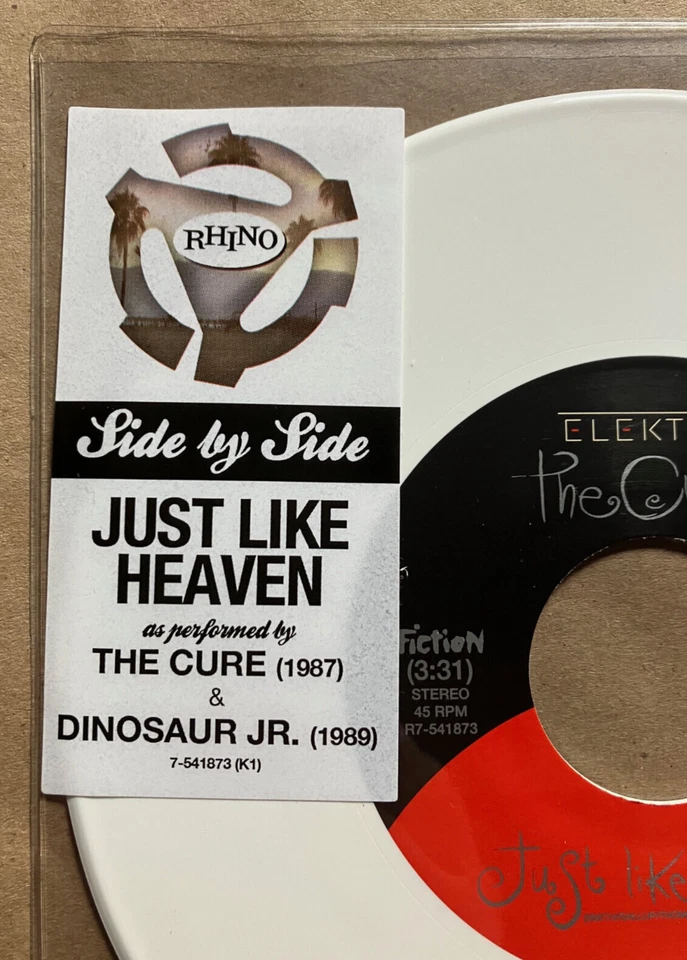 THE CURE / DINOSAUR JR. Just Like Heaven 7” White Vinyl RSD 2014 J Mascis NEW - Image 2 of 4