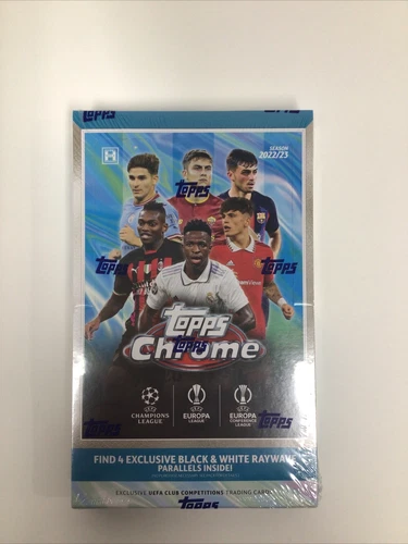 2022-23 Topps Chrome UEFA Soccer Hobby Lite Box Sealed 16 Packs 4 Ray Waves