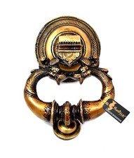 Antiker Messing Türklopfer Mit Zwillingsdrachen Design Türglocke Wohnkultur